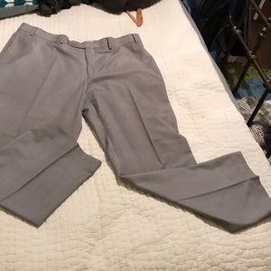 Men’s dress pants blackish/grey thin stripe